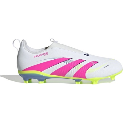 Adidas Детски футболни бутонки Adidas Predator 3 Childrens Laceless Firm Ground Football Boots - White/Pink
