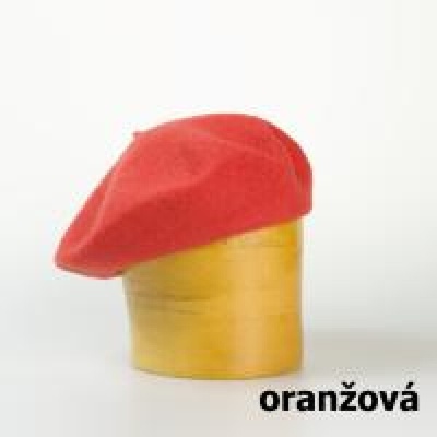 Karpet dámský baret vlněný oranžová