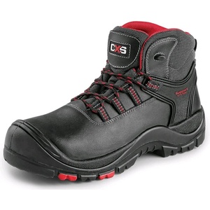 CXS Cxs rock granite s3 / Кожени боти до глезена s3 - черно/червено 48 (211800480048)