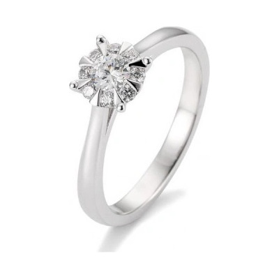 Sofia Diamonds prsteň z bieleho zlata s diamantom BE41 05765