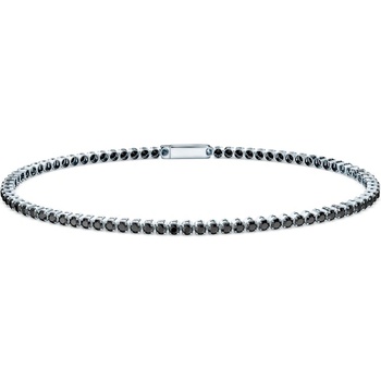 SAVICKI Teniska narukvica SAVICKI 2, 1 mm: bijelo zlato 585, cirkoni