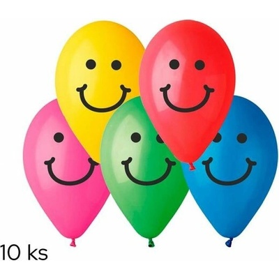 Balónky s potiskem 10ks OBYČ. Smile
