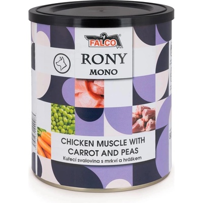 Rony Mono kuraciecí svalovina s mrkví a hráškem 800 g