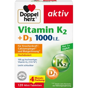 Doppelherz aktiv Vitamin K2 + D3 1000 I. E. - 120 таблетка