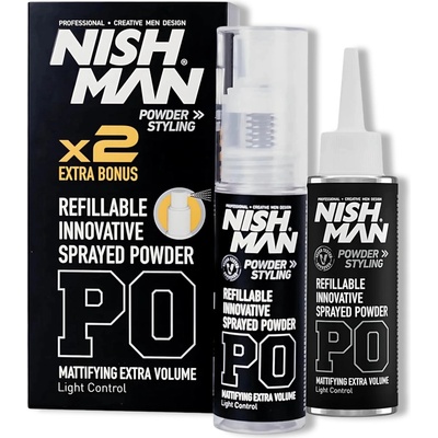 NishMan stylingový púder na vlasy v spreji P0 20+20g