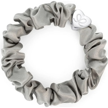 By Eloise London Silk Scrunchie Silver Heart Ластик за коса за жени цвят Moonlight