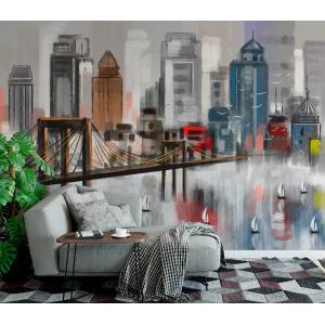 Art Gift Decor Фототапет Рисуван град