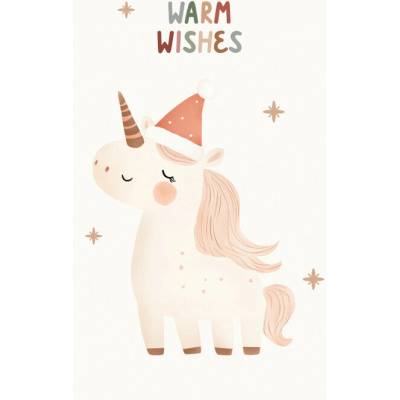 Plagát, Obraz - Festive Unicorn Warm Wishes, Mathieu, 26.7 × 40 cm