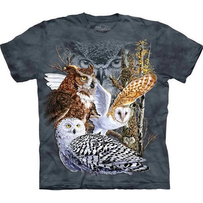 The Mountain batikované triko Find 11 Owls – Zboží Dáma