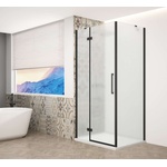 SAPHO Trinity - Душ кабина 80x120 см, лява, матирано стъкло/черна GT5612-80ML-B (GT5612-80ML-B)