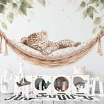 Art Gift Decor Детски фототапет спящ леопард в хамак