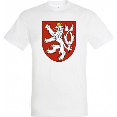 Tričko so symbolom Český lev biele