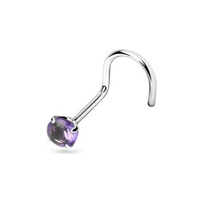 Šperky4U stříbrný piercing do nosu zirkon N01070-A