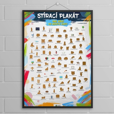 4Leaders Stírací plakát 100 věcí co musíte zažít 40,5×59 cm