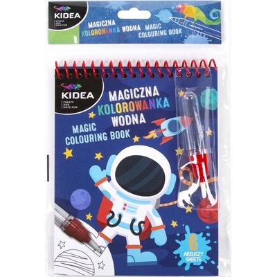 Kidea MWKWEKA malování vodou/vodní omalovánky pro děti kosmonaut