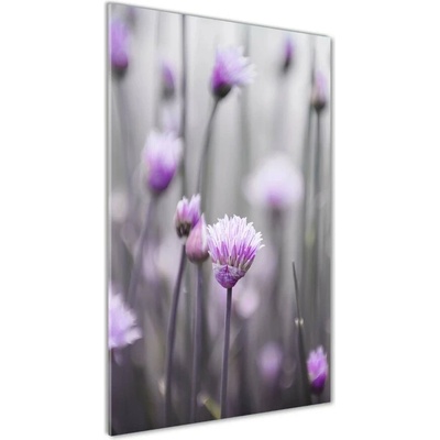 Vertikálny foto obraz sklo tvrdené Kvety pažítky 50x100 cm