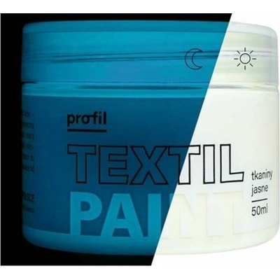 Profil farba na textil žiariaca v tme na modro 50 ml