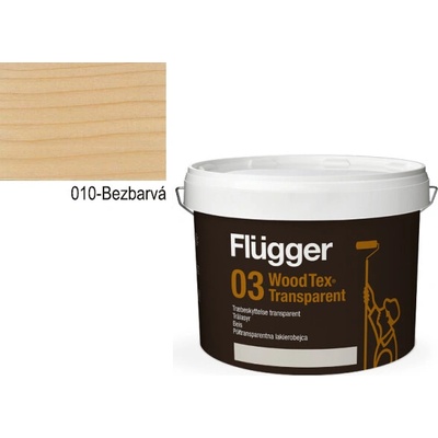 Flügger Wood Tex Aqua 03 Transparent 9,1 l bezbarvá