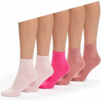 Комплект дамски чорапи в розово - 5 чифта
