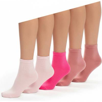 Комплект дамски чорапи в розово - 5 чифта