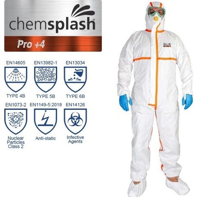Chemsplash Pro +4 2597 typ 4B/5B/6B biela XL