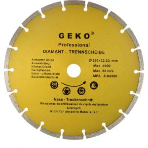 GEKO Диамантен диск СЕГМЕНТ 230mm x 8mm x 22, 2mm 09111 (G00253)