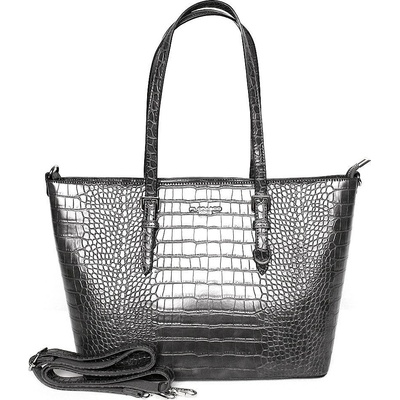 Flora & Co dámská velká elegantní pevná kabelka na rameno X9527 tmavěšedá