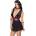 Cottelli Collection Bondage - дантелена babydoll черен с яка - L