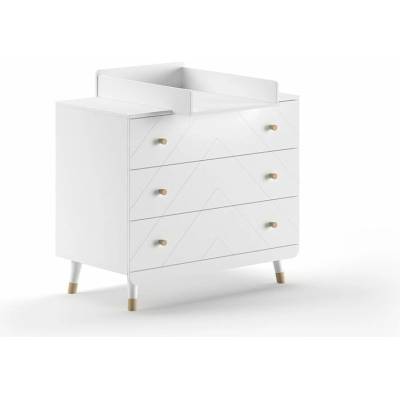 Vipack Biela detská komoda s prebaľovacím pultom 100 x 100 x 74 cm Billy