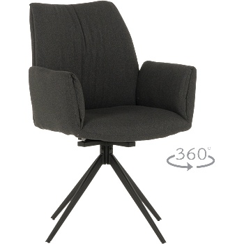 Carmen Трапезен стол como - тъмносив