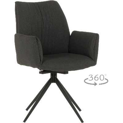 Carmen Трапезен стол como - тъмносив