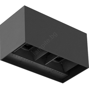 Brilagi - led външно стенно осветително тяло double cube led/12w/230v антрацит ip65 (bg2292)