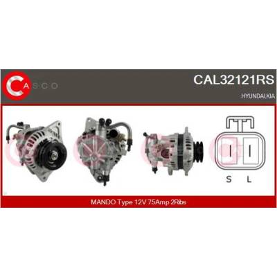 CASCO Alternátor 12V 130A s kolem