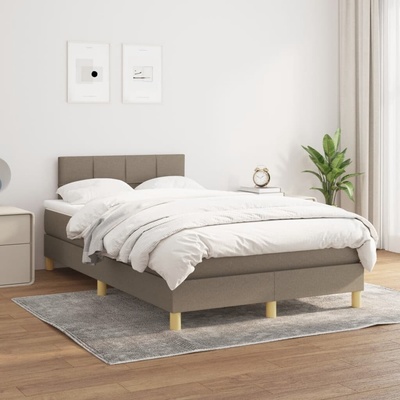 vidaXL 3140602 Boxspring postel s matrací textil taupe