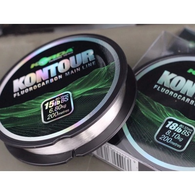 Korda Kontour Fluorocarbon Číry 200 m 0,37 mm 8,1 kg