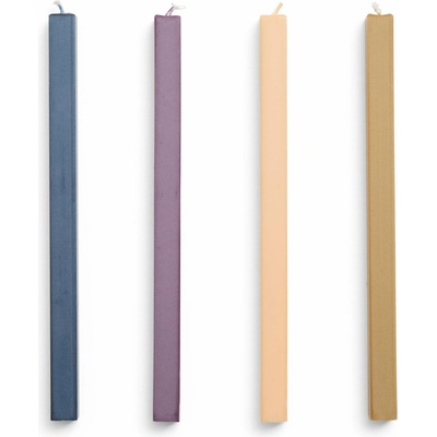HAY Svíčky Square Candle set 4ks, dark - HAY Svíčka Square Candle Dark – set 4 ks, multi barva, vosk