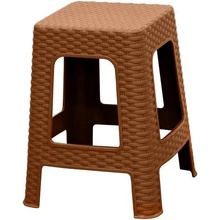 MEGA PLAST Taburet II zahradní polyratan, okrový 45 x 35,5 x 35,5cm