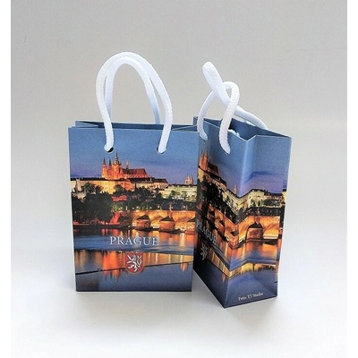 Prague, papierová taška 8x11x4cm (XS), rôzne motívy