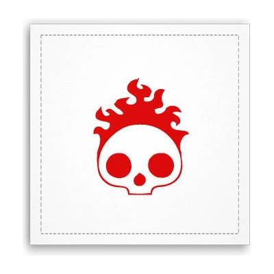 Fotoobraz 40x40 cm Burning skull