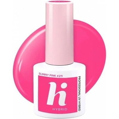 Hybridný lak farebný lak hi hybrid Sunny Pink 5 ml