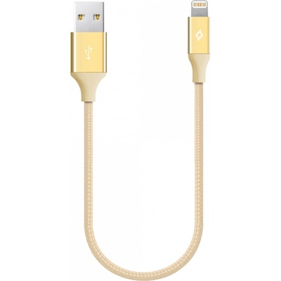 Ttec Кабел ttec - AlumiCable, USB-A/Lighting, 0.3 m, златист (8694470694795)