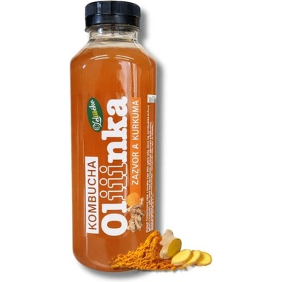 Zeličko Kombucha Kurkuma & zázvor fermentovaný nápoj 0,5 l