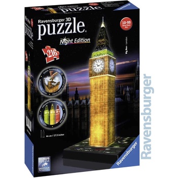 Ravensburger 3D puzzle svítící Big Ben 216 ks