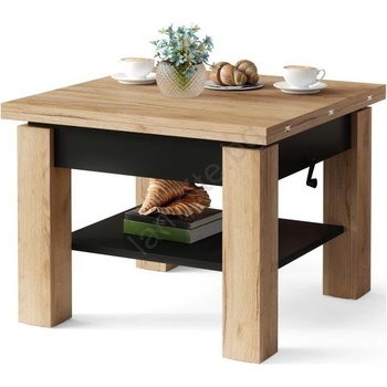 Mazzoni Разтегателна холна/трапезна маса с повдигащ плот caleb дъб крафт/черен (mz0035)