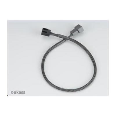 AKASA prodlužovací kabel k PWM ventilátoru, 30cm (4pin pro PWM, 3pin ventilátory) AK-CBFA01-30