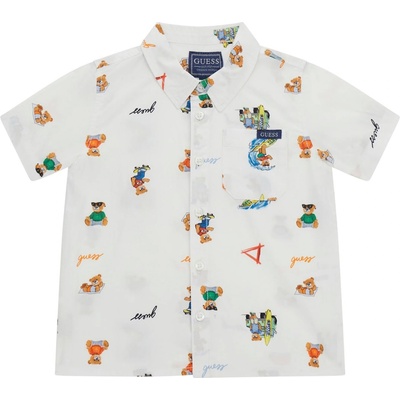 Guess Риза с къс ръкав Guess - С цветни мечета, бяла, 18 м (20252-N5GH05-WBHQ1-P77I-18M)