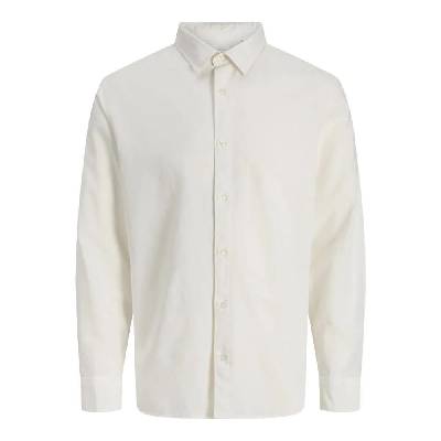 Риза с дълъг ръкав Jack & jones Breeze Linen Blend long sleeve shirt - White (White)