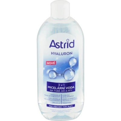 Astrid Hyaluron 3v1 micelární voda na tvář oči a rty s kyselinou hyaluronovou 400 ml