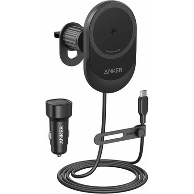 Anker Държач за решетка на вентилатор с индуктивно зарядно устройство, 15W - Anker MagGo (B2932G11) - черен