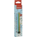 Optima Графитен молив optima hb триъгълна гума 100149 (100149)